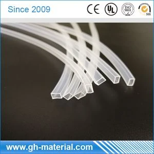 Tubo di silicone quadrato di resistenza al calore e abrasione per la striscia a led